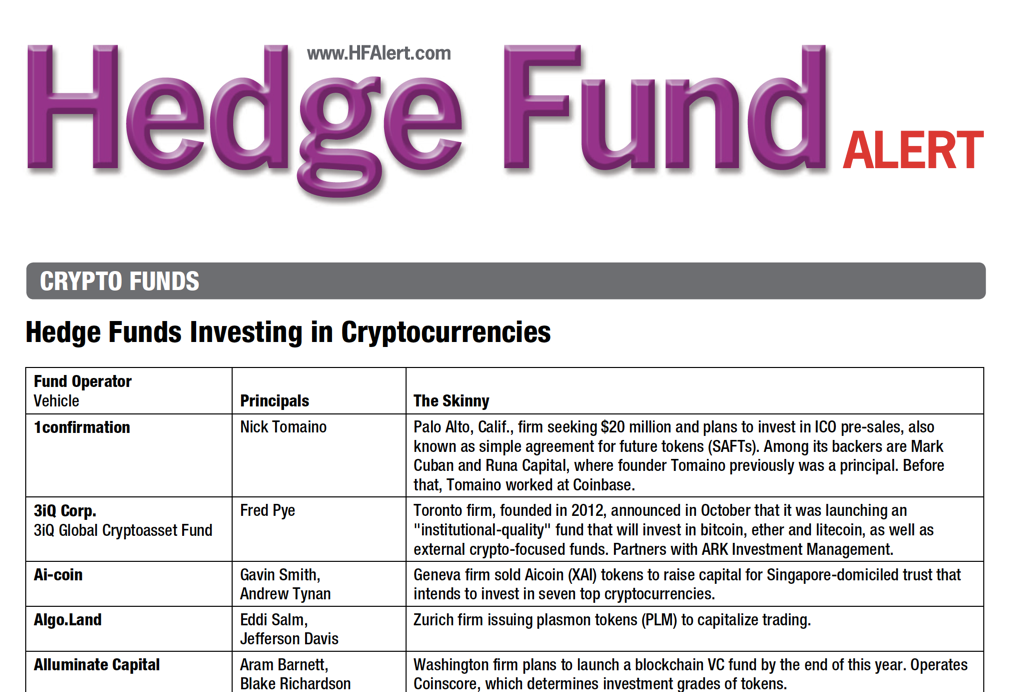 Crypto Hedge Fund Report - Joe Montana Backed Crypto Hedge Fund Scores