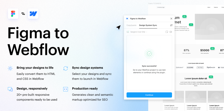 Figma to Webflow (HTML, CSS and Website)