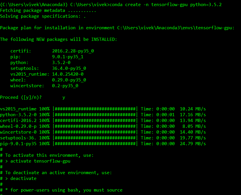 Как установить tensorflow gpu windows