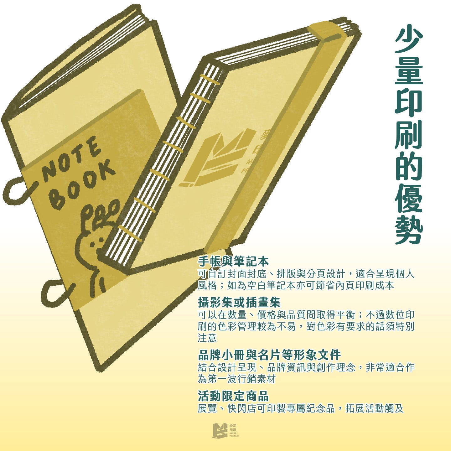 手帳與少量印刷：設計師印刷DIY — 少量印刷的優勢