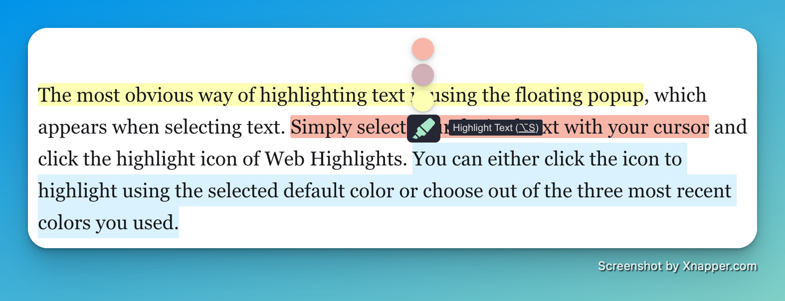 Highlighting with the PDF & Web Highlighter Chrome extension