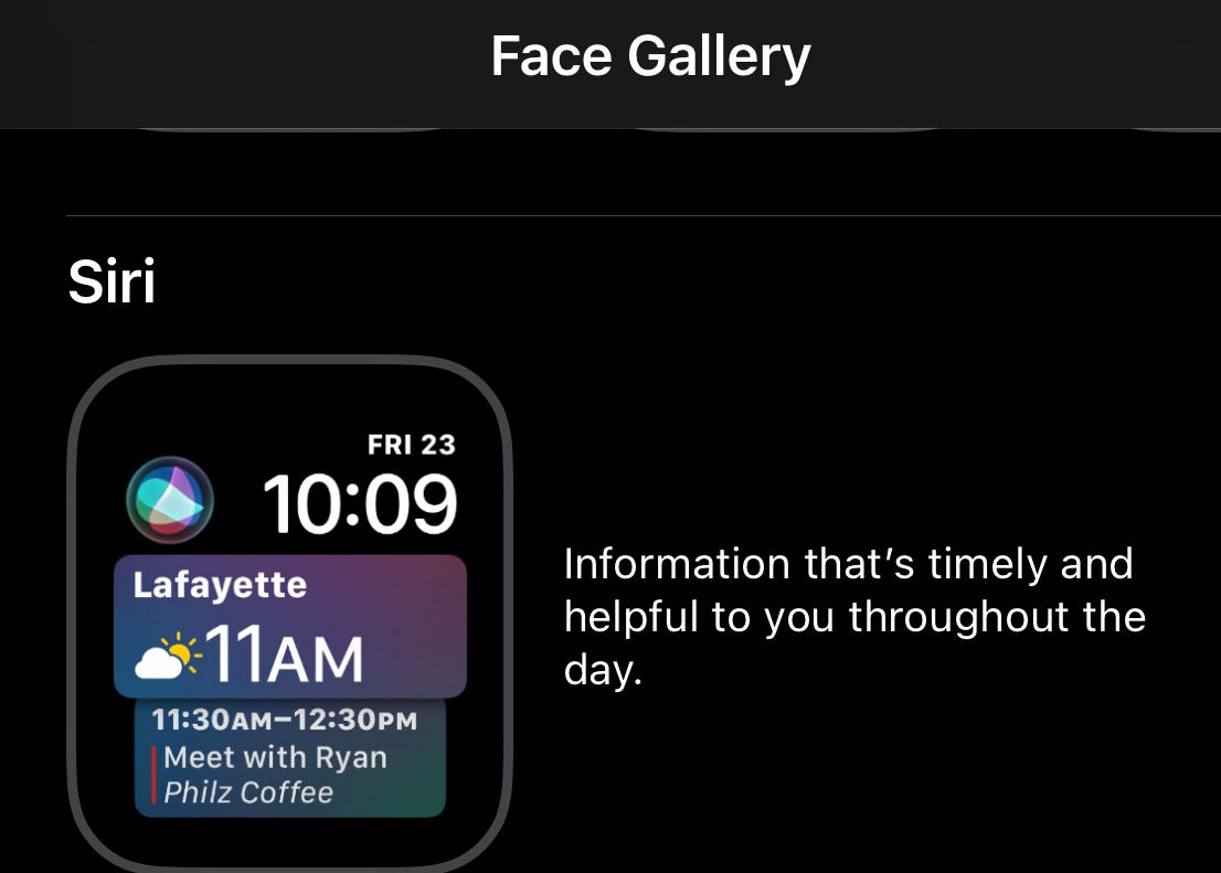 The Siri Watch Face