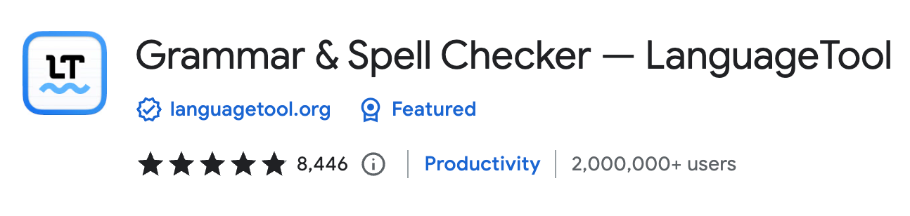 LanguageTool Chrome Extension