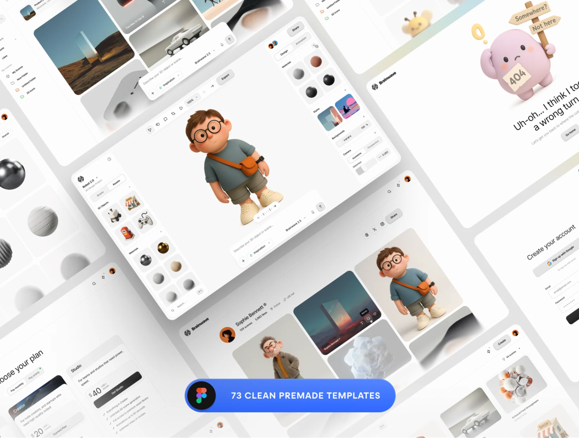 Brainwave 2.0: AI-Powered 3D UI Kit
