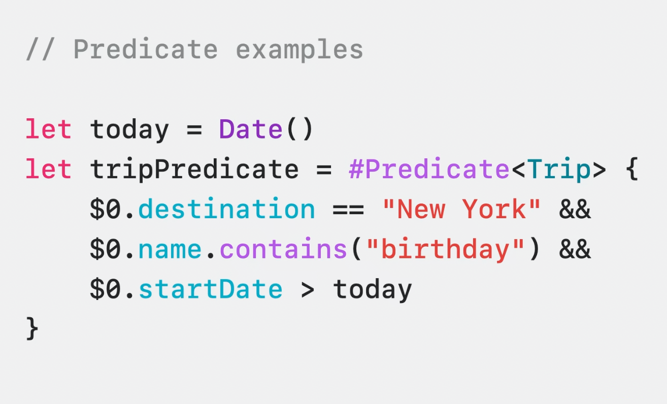 SwiftData code example