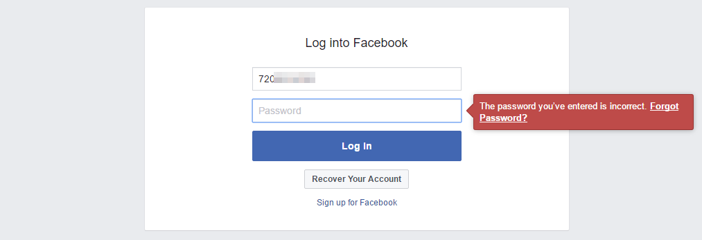 how to fix fb account forgot password