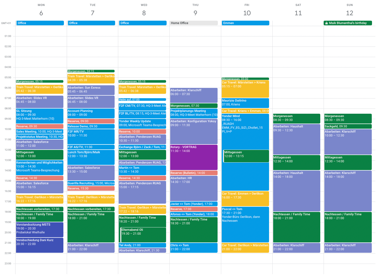 Schedule