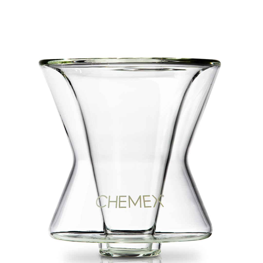 A variation of the Chemex called the Funnex which lets coffee lovers enjoy Chemex-style coffee on any cup or mug.