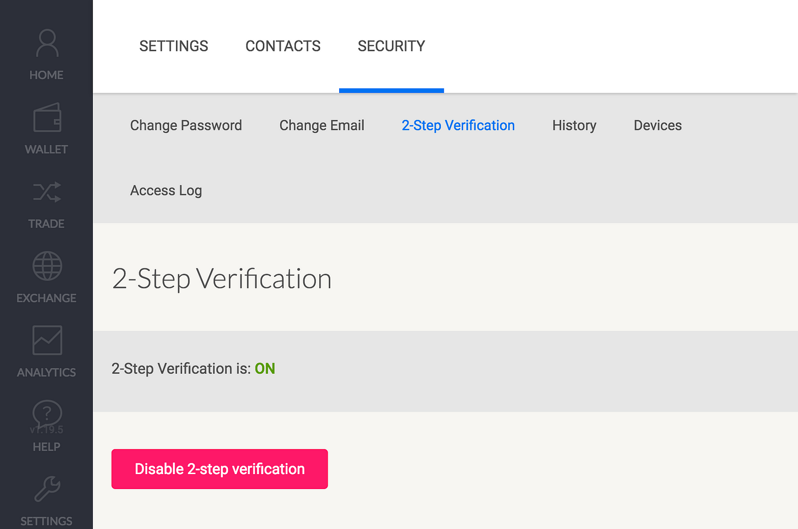 Verification process for an individual account