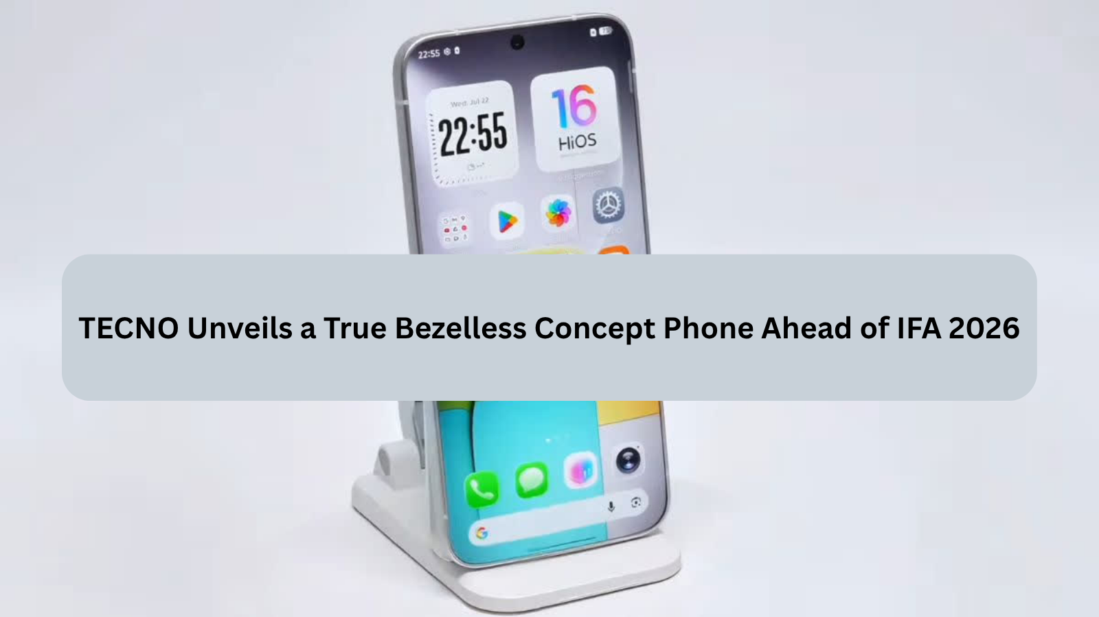 Tecno teases concept phone with “0mm” bezel ahead of IFA 2026