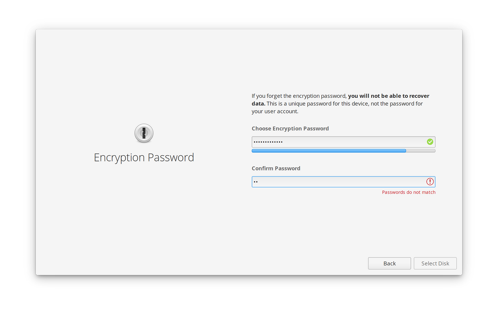Encryption Password