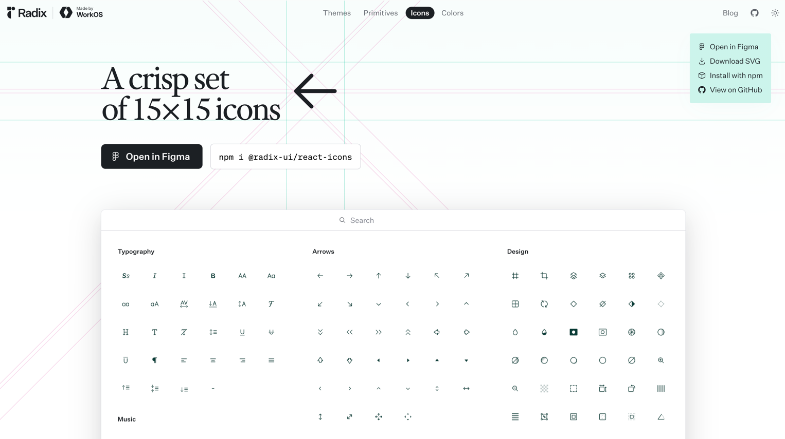 318 icons from the Radix UI team. Best for minimalist, system-level UI.