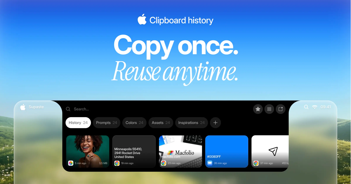Supaste — Clipboard History Manager for Mac