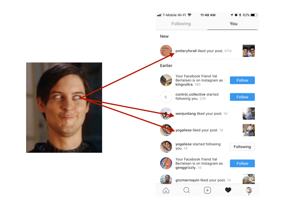 the goal here is to program a bot that through liking creates as many discovery opportunities as possible with people who are likely to tap through your - how do people use a bot to follow on instagram