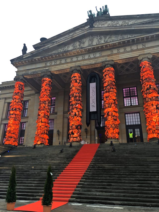 AI WEIWEI REFUGEE ART INSTALLATION AT KONZERTHAUS BERLIN