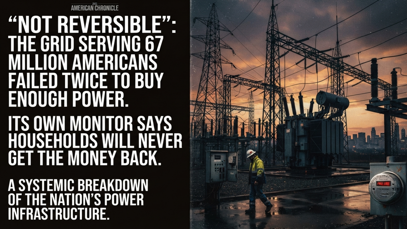 “Not Reversible”: The Grid Serving 67 Million Americans Failed Twice to Buy Enough Power.