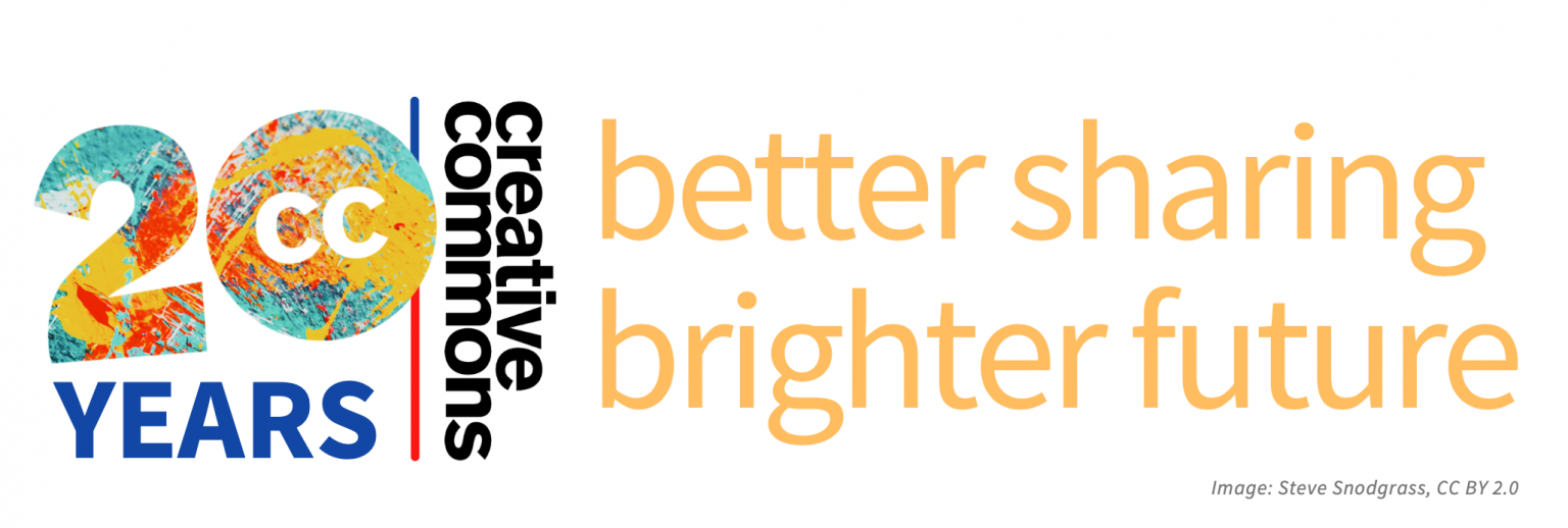 The Creative Commons logo, which says "better sharing, brighter future."