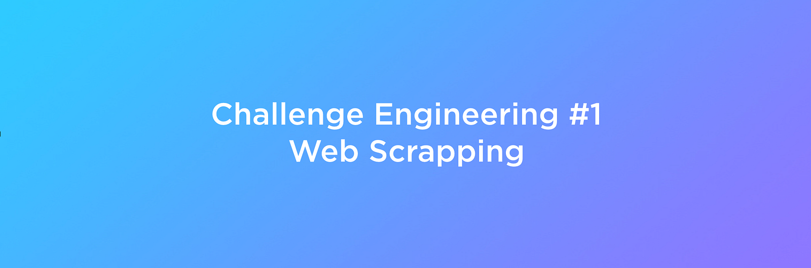 Challenge Engineering  Scrapping Bankin’ Blog