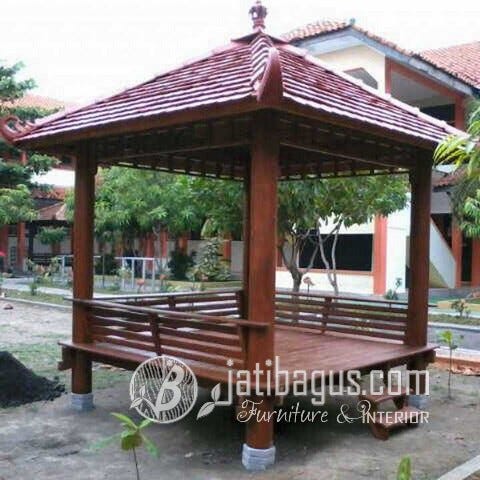 Jual Gazebo  Minimalis Kayu  Kelapa Glugu Gazebo  Minimalis 