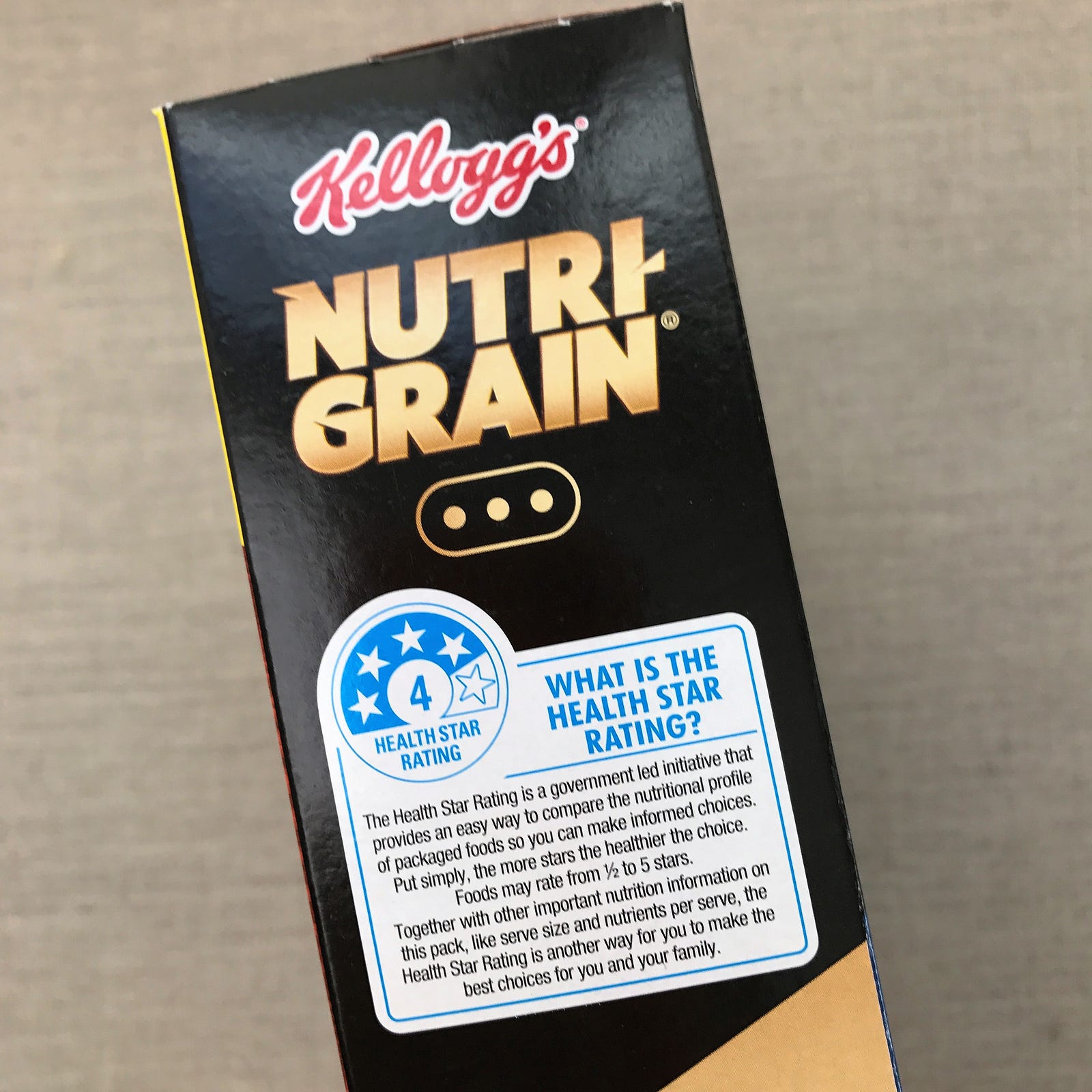 How does Nutrigrain breakfast cereal score 4 Stars?