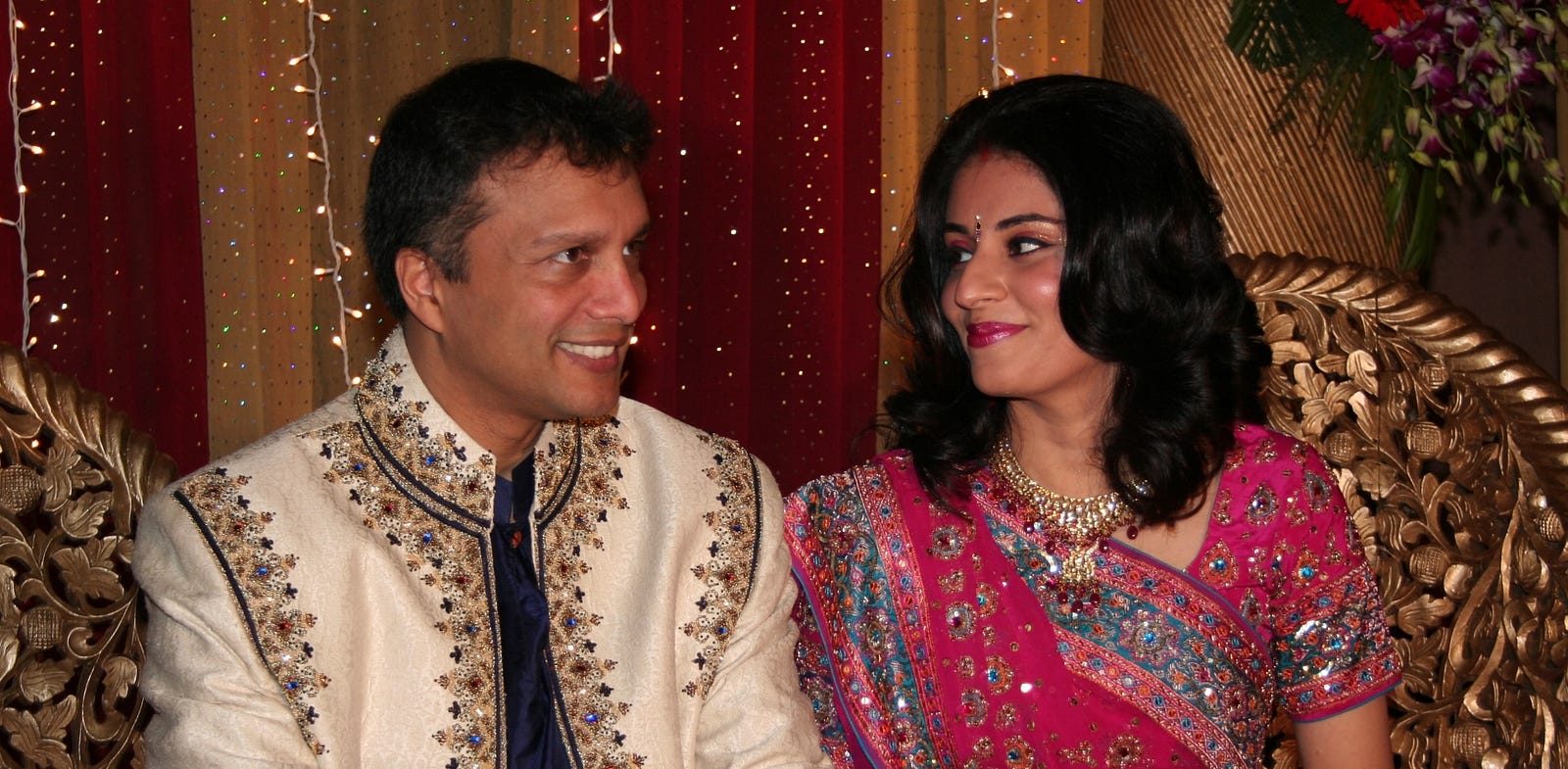 Author and his wife Rishika during their wedding reception