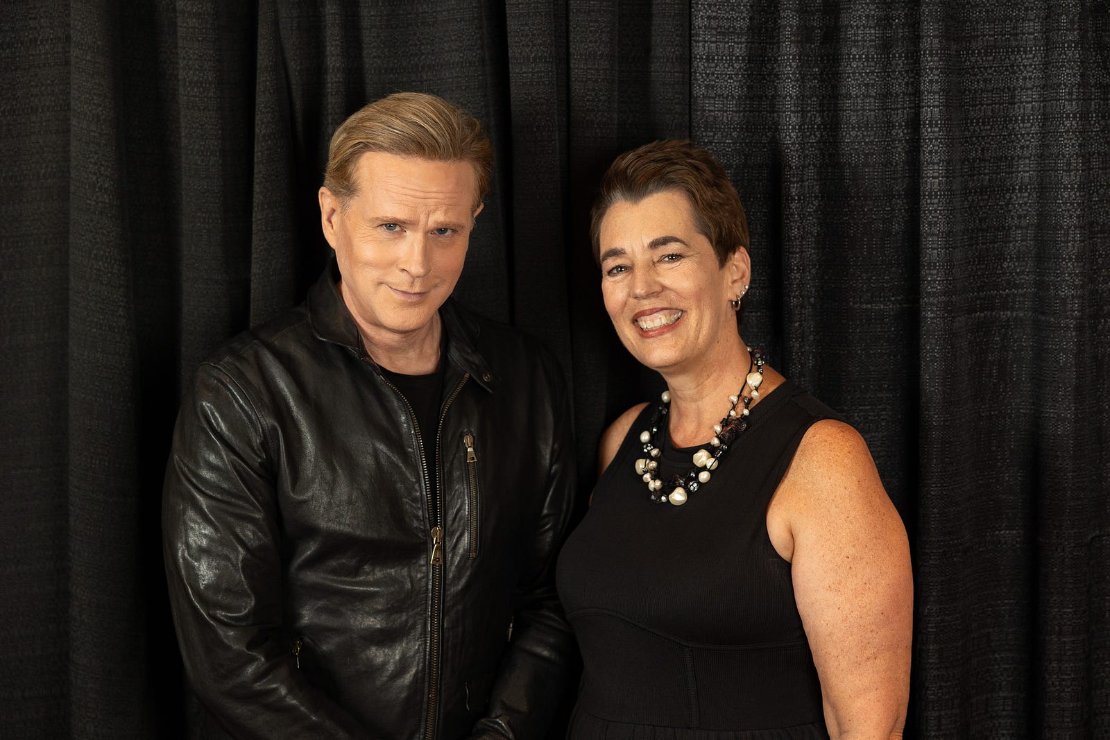 Julia Byrd with actor Cary Elwes