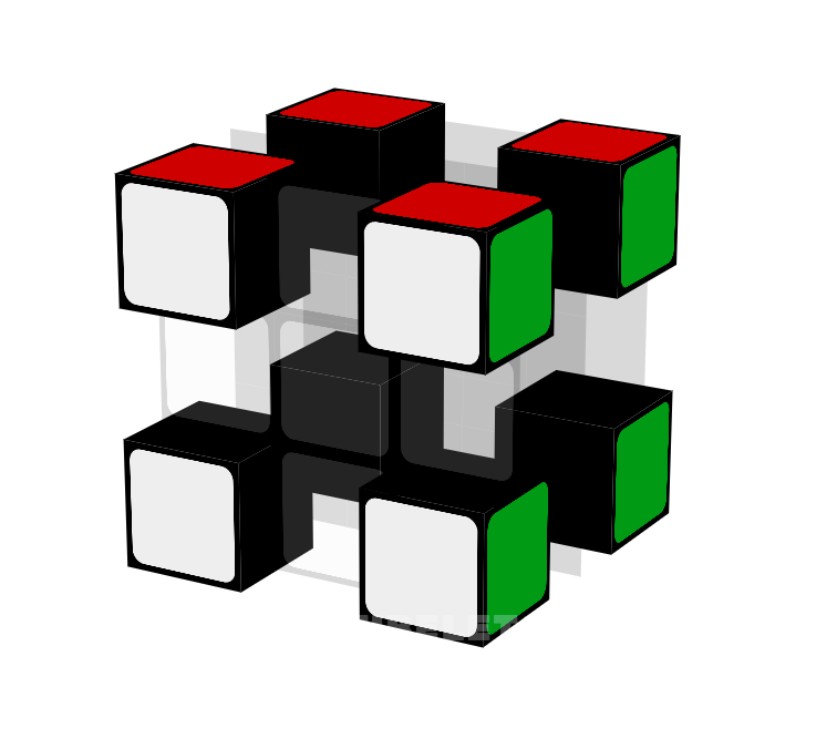 rubiks cube flip one middle end pice