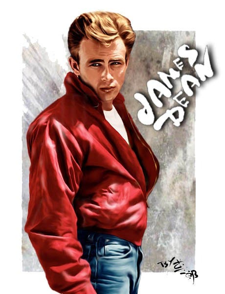 James Dean Jim Stark Rebel without a Cause Hot Red Leather Jacket