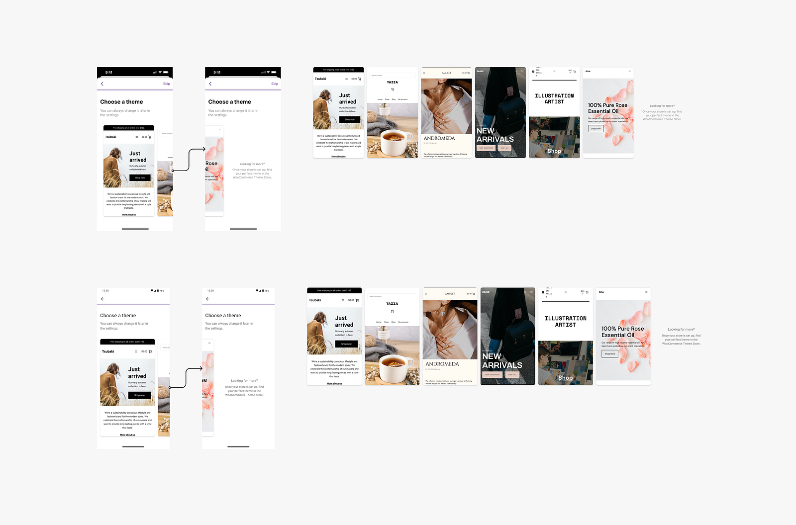 Theme selection step in Brand in Hand