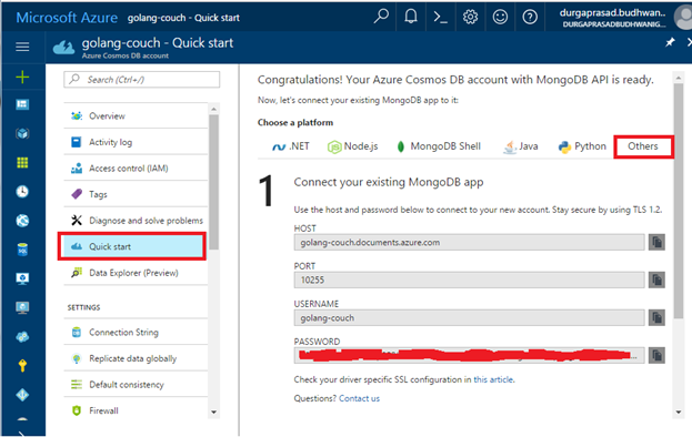 Azure Cosmos DB: Build a MongoDB API console app with Golang and the ...