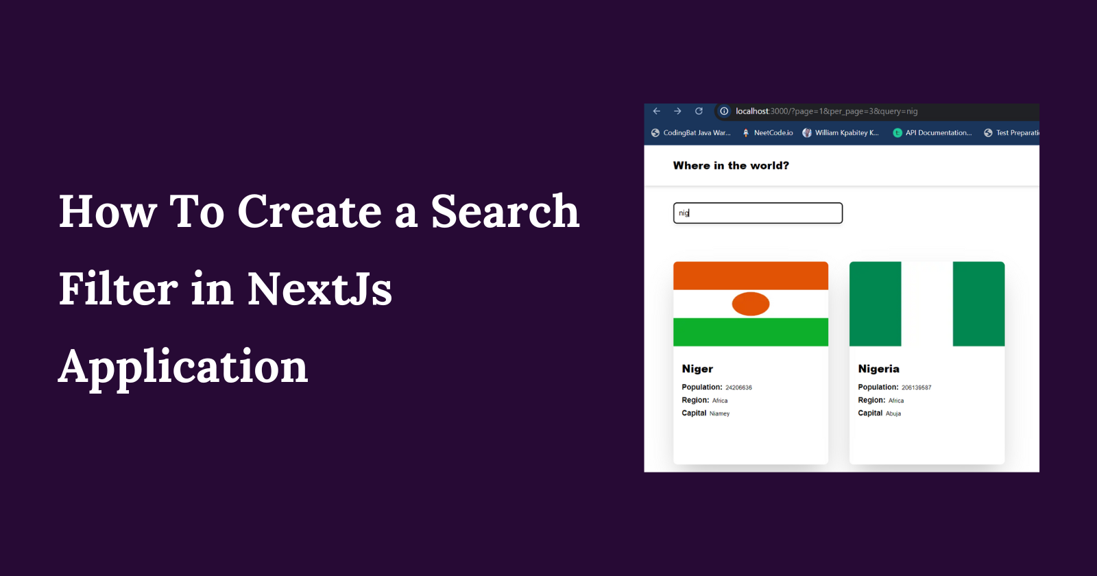 How To Create a Search Filter in Your NextJs Application
