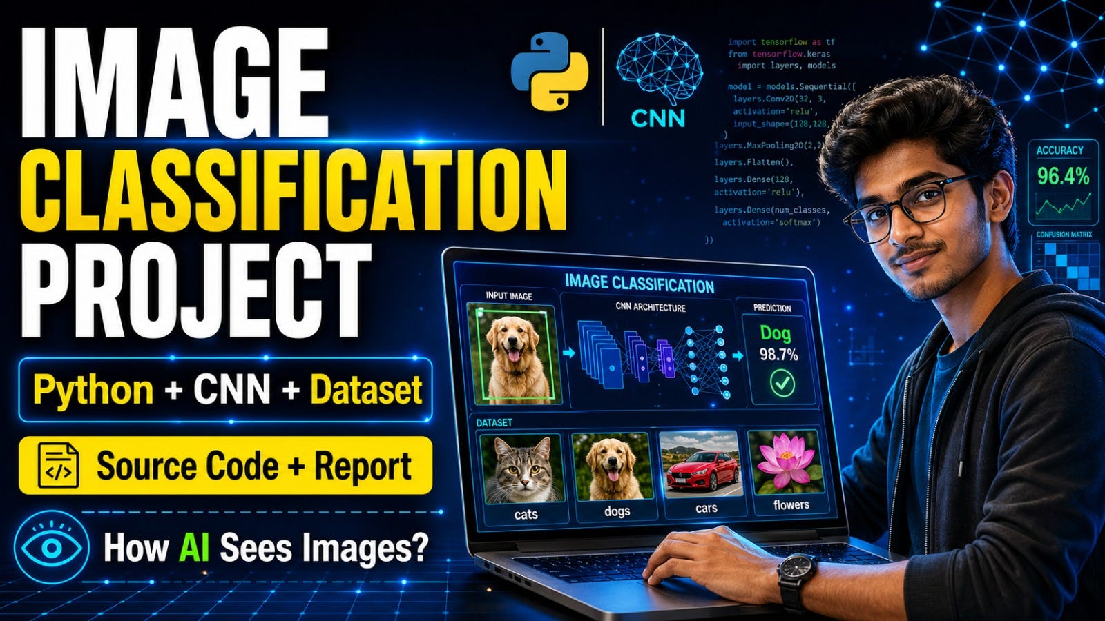 Image Classification Project Guide: Python, CNN, Dataset, Source Code & Report
