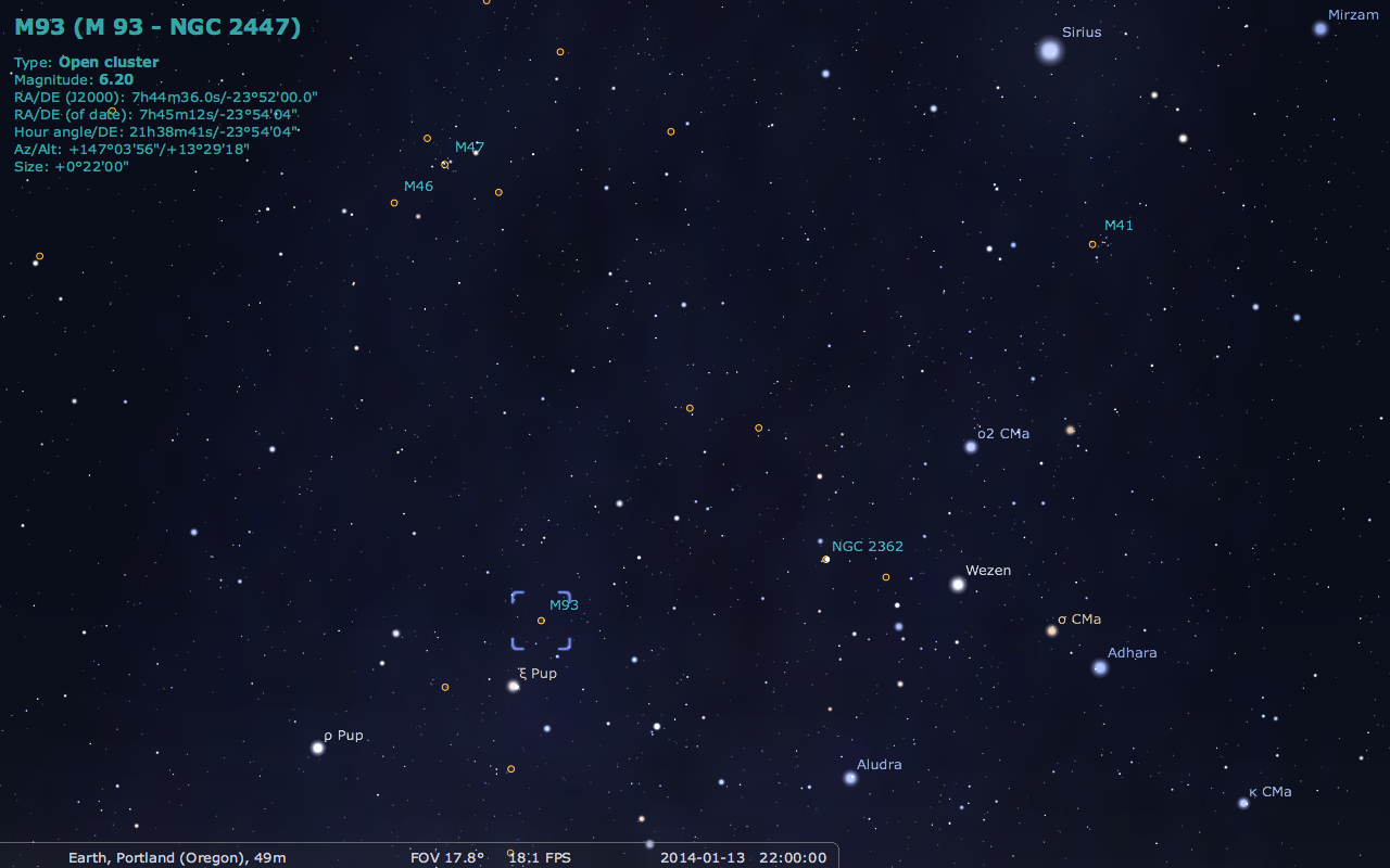 Messier Monday: Messier’s Last Original Open Cluster, M93