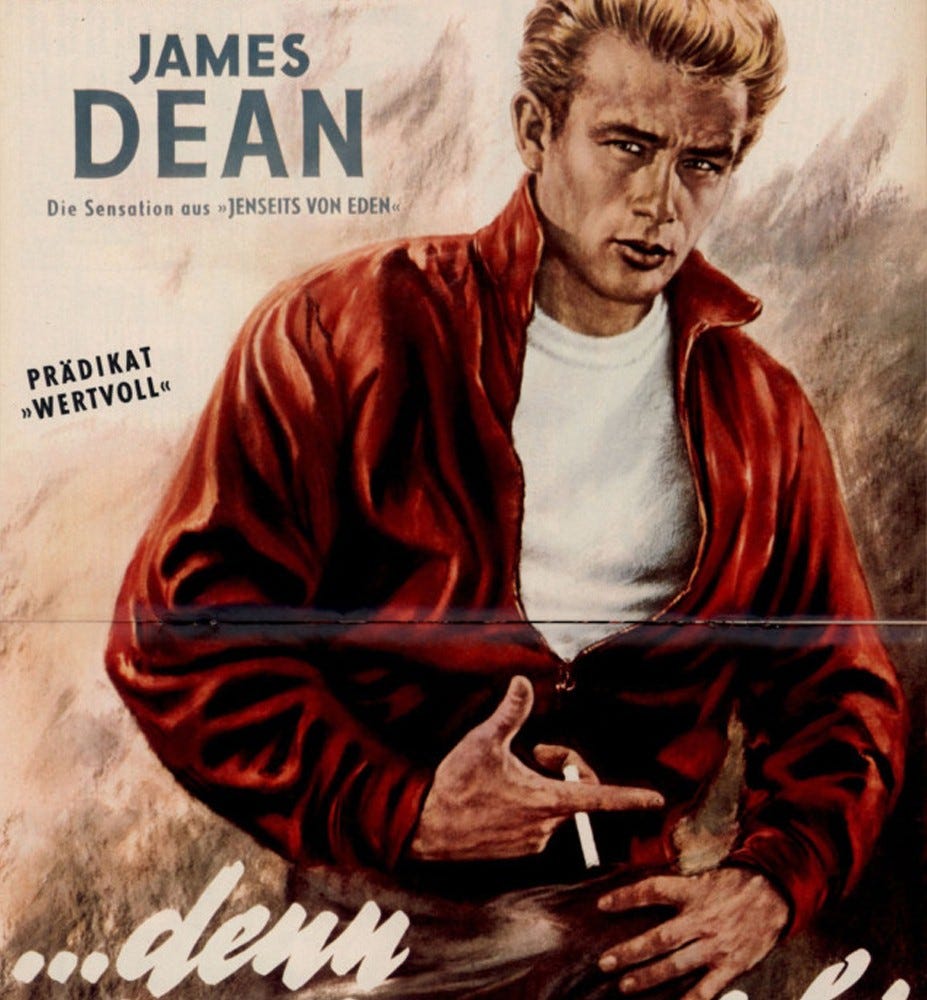 James Dean Jim Stark Rebel without a Cause Hot Red Leather Jacket