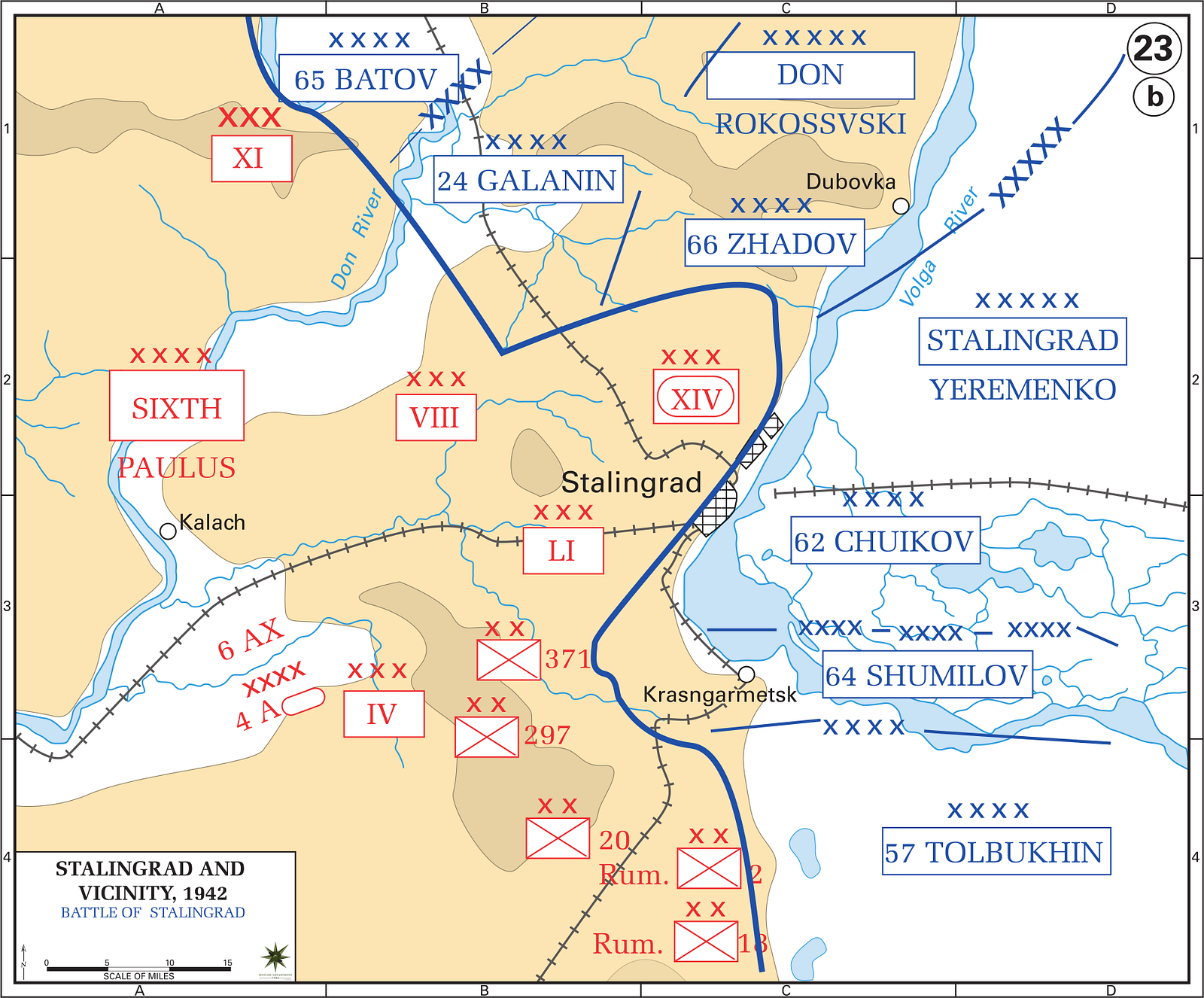 Asisbiz Artwork Showing The Map Of Stalingrad July 19 - vrogue.co