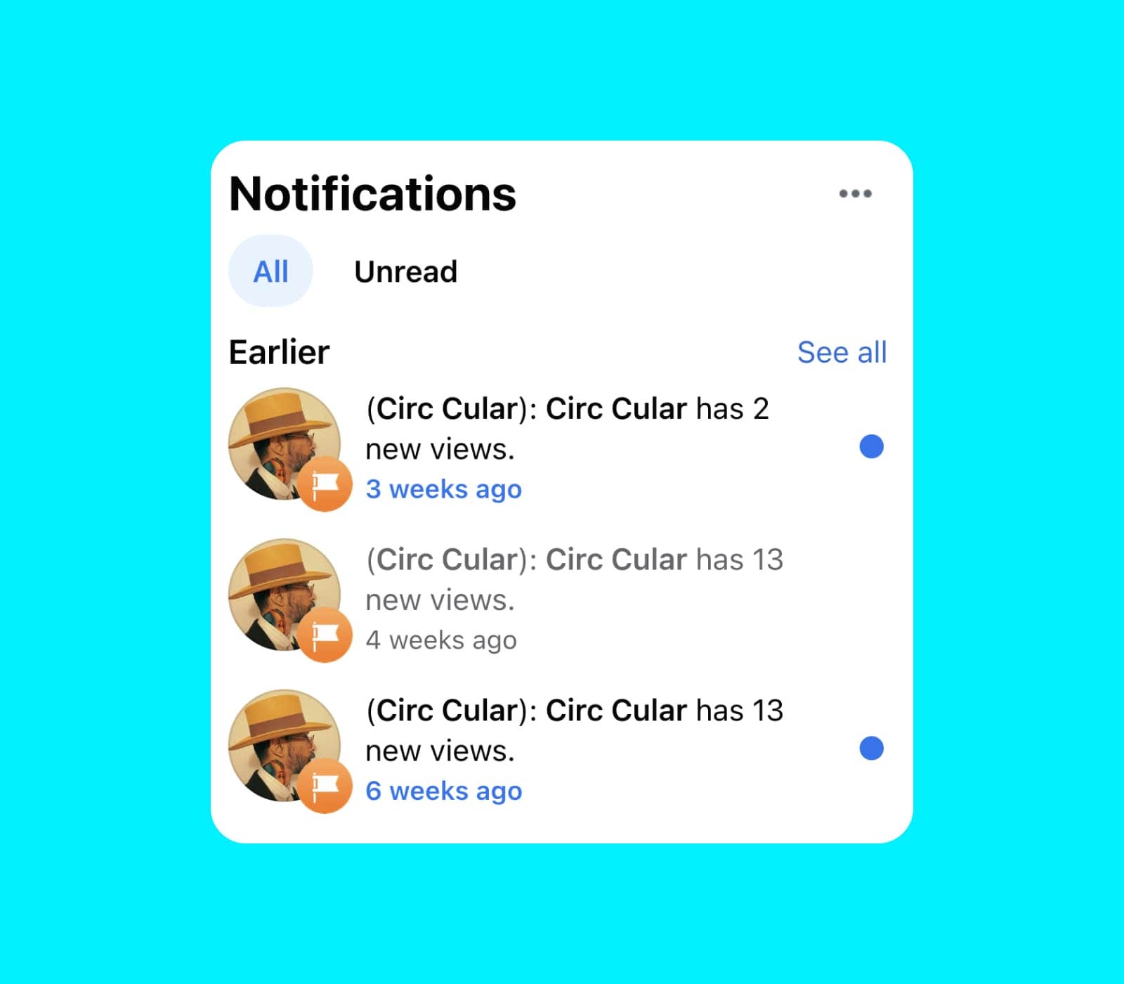 Graphic of Facebook notifications
