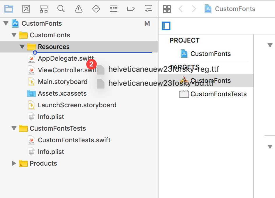 Adding a custom font to an xcode project for mac pro Adding a custom font to an xcode project for mac pro