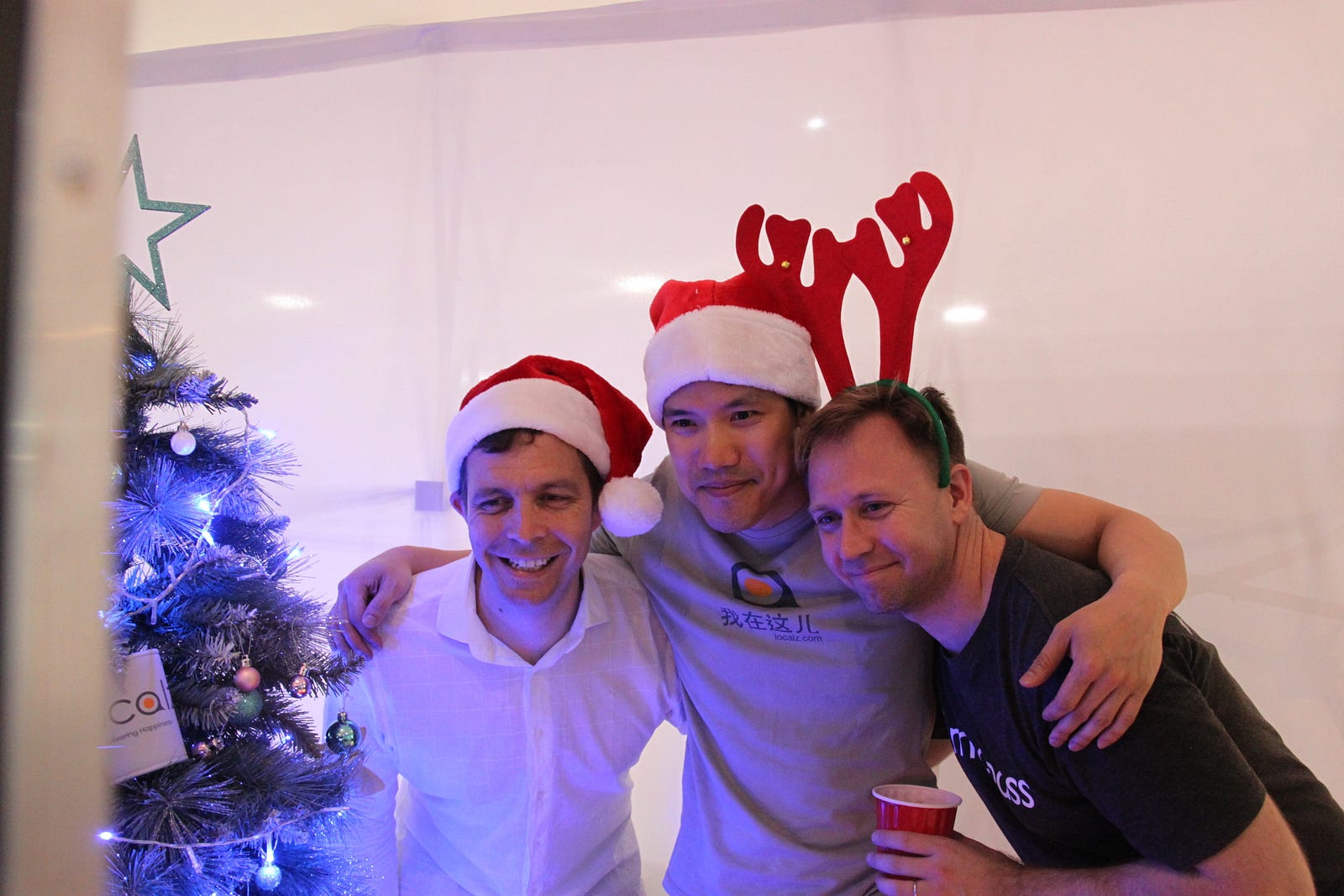 2017 Christmas party with founders