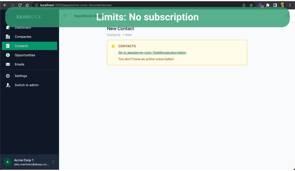 Limits - No subscription