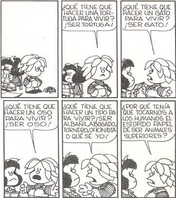 Resultado de imagen para mafalda que tiene que hacer un oso