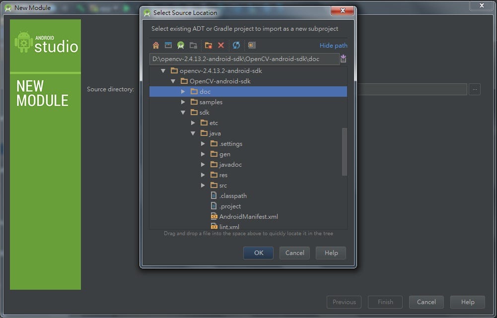 Add OpenCV library into Android Studio – Lin JungHsuan ...