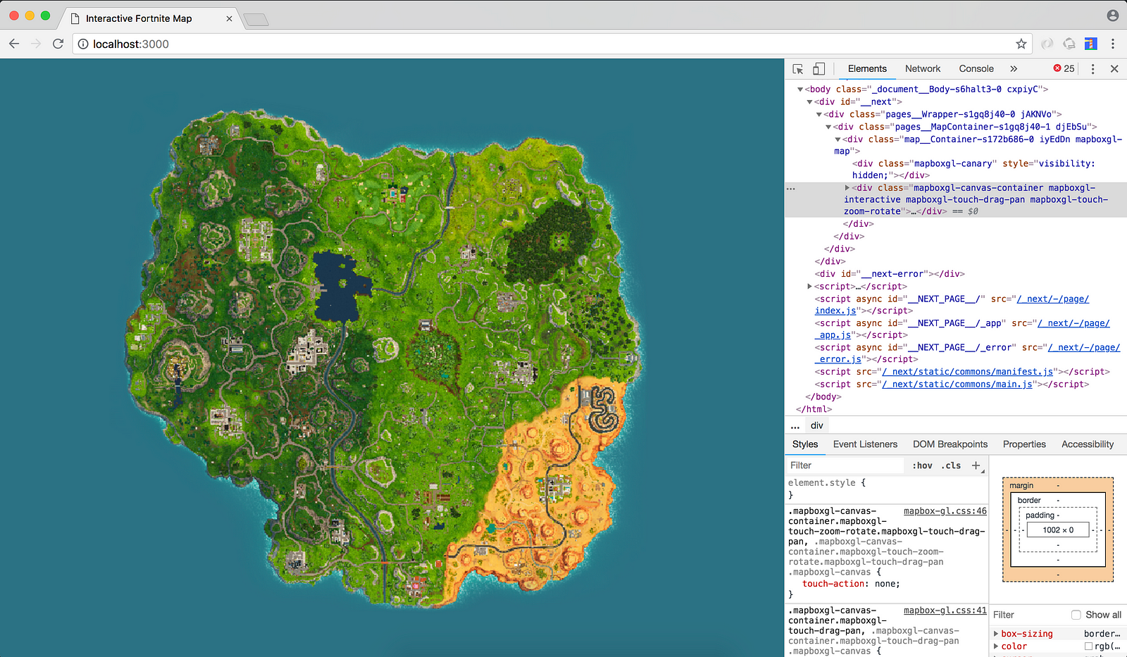 Building An Interactive Fortnite Map Timothy Krechel Medium - the mbtiles neatly rendered in the client