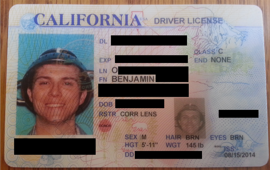 california driver's license photo rules