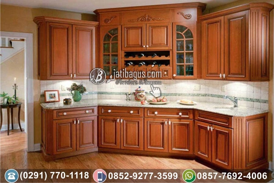 Jual Kitchen  Set  Minimalis Jati  Asli Jatibagus Jepara 