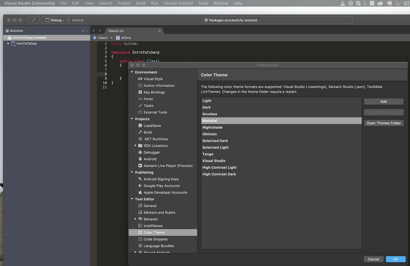 Intellisense For C# Mac Vis Studio