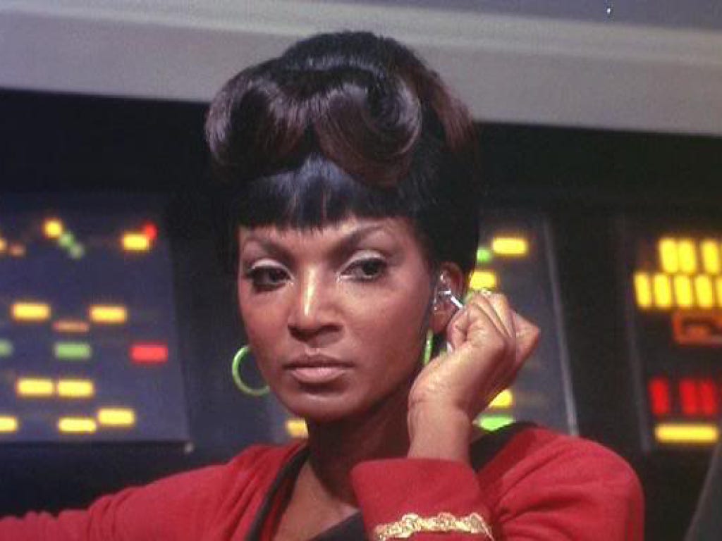 Nichelle Nichols as Lt. Uhura in Star Trek: The Originals Series (1966).