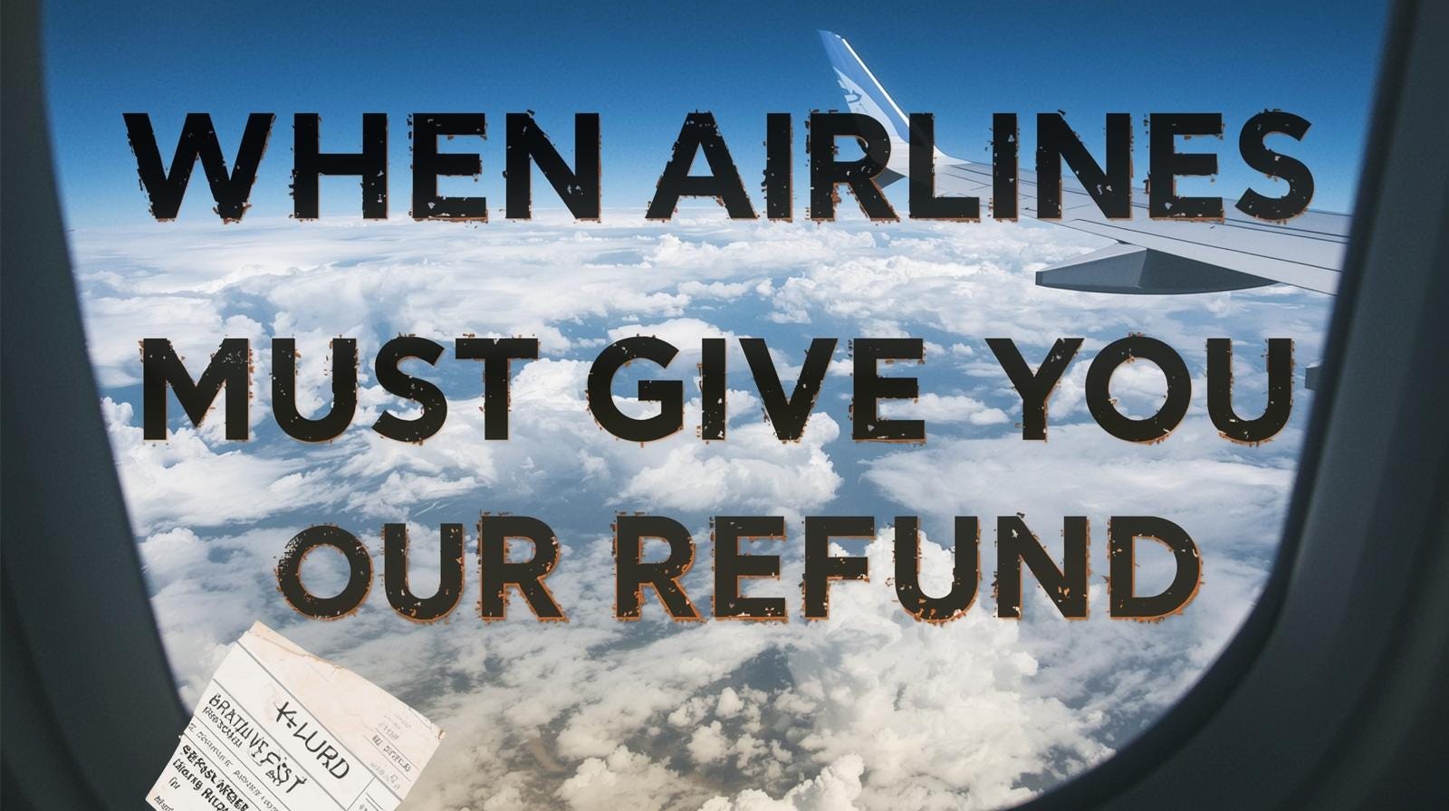 When Can a Passenger Get a Refund for an Airline Ticket- Full 2025 Gui When Can a Passenger Get a Refund for an Airline Ticket- Full 2025 Gui