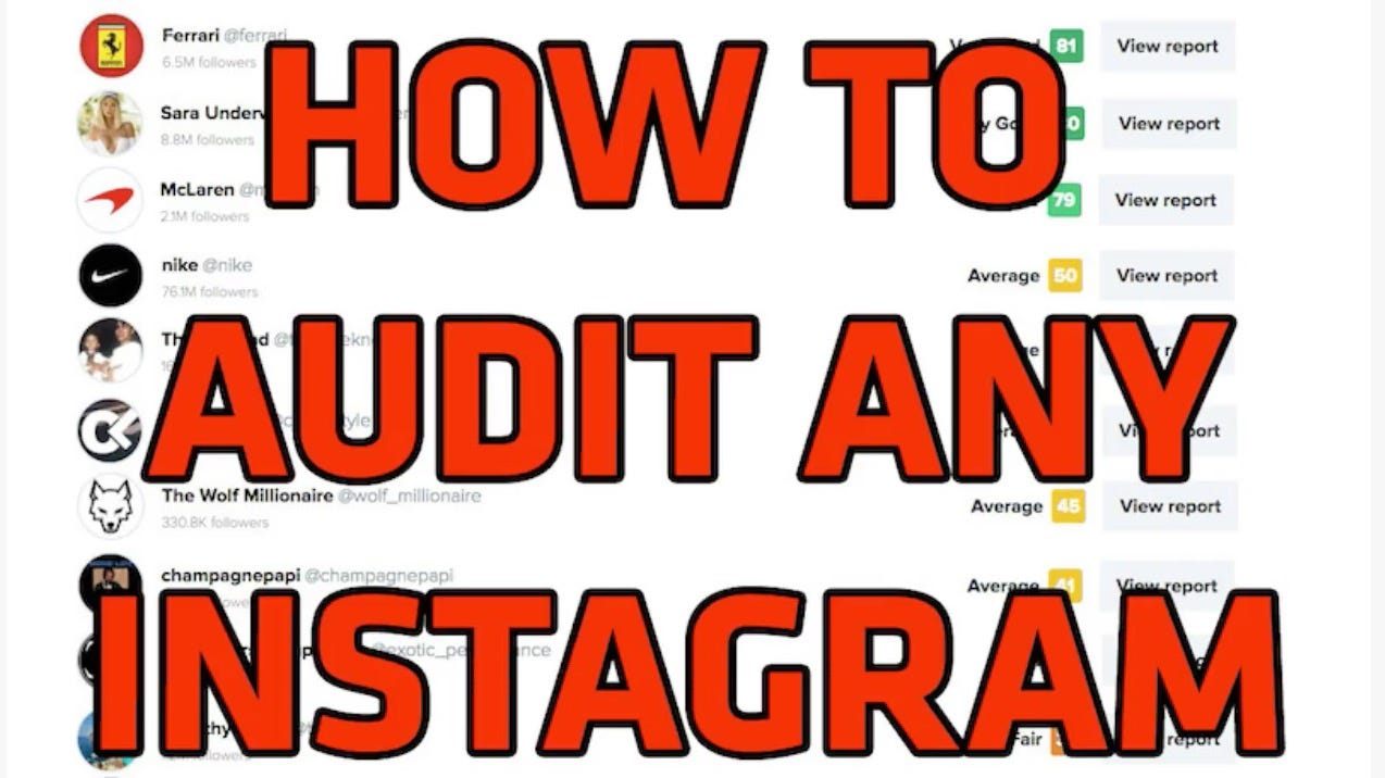 audit instagram accounts or influencers quickly wolf millionaire explains how you can quickly check the authenticity and influence of any ig account - real followers instagram check