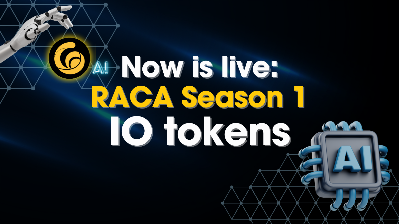 Now is live: RACA Season 1 IO tokens