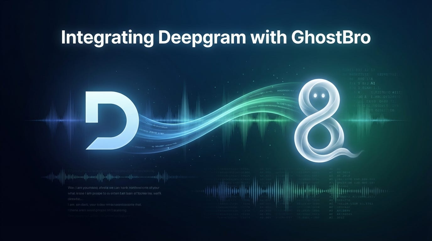 Deepgram Configuration Guide for GhostBro.app— best AI assistant for remote meetings